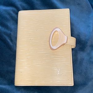 Louis Vuitton epi cream pm agenda planner